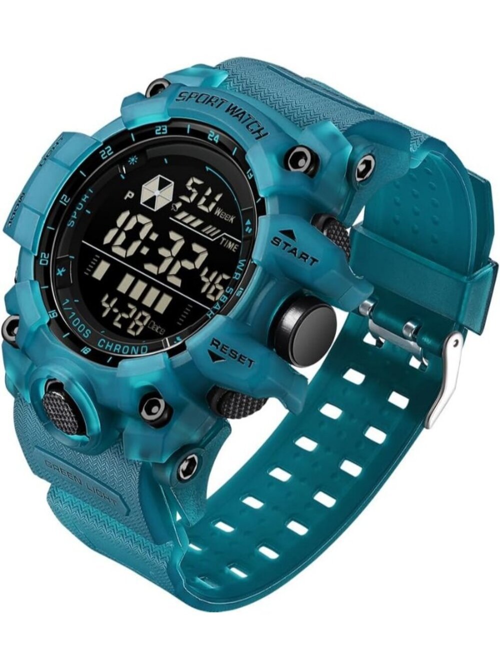 Men's Sky Blue Analog Quartz Electronic Military Multifunction LED Digital Watch